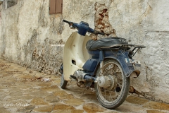 Zakynthos - Moped  in an ancient street -2