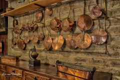 All copper pots and pans